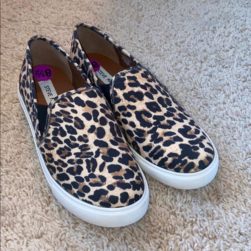 Cheetah print Steve Madden slip-on sneakers